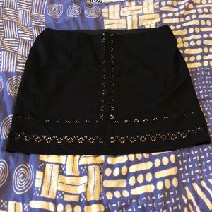 Black mini skirt